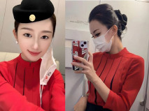 川航極品空姐 周婭菲 剛下飛機就迫不及待的想挨，酒店開好房被男友後入爆操，淫水止不住的往外噴 ！