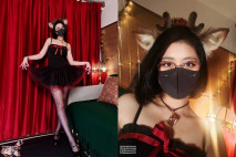 最新高價購買，抖音快手全網同名，極品網紅福利姬【奶咪】聖誕限定，不多介紹了，女神很會搞事情的