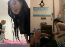 新品，露出小母狗勾引保全和按摩老頭，完成主人任務，叫醒保全大爺，把老大爺都嚇壞了