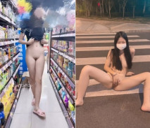 主人任務 戶外調教母狗『7醬』戴上狗尾巴馬路中央自慰露出 裸舞，能玩肏能調教能露出~全身都是寶