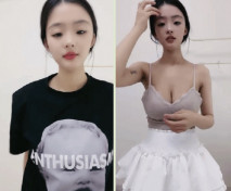 F罩杯八字巨乳女神，一對豪乳呼之欲出，脫衣舞乳搖，多毛騷逼扣弄，被炮友操，兩個奶子直晃動