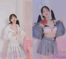 推特網紅『小仙雲兒』精彩露臉脫衣舞 邊跳邊用假雞巴插嫩逼