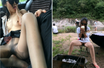 泄密流出 淫蕩騷妻果媽 與家人一起郊外郊游 大膽人前露出野外 放尿 車震 舔腳 內射 乘騎位啪啪