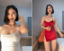 烈焰紅唇短髮御姐！新人近期下海收費房！性感紅色短裙，扭腰擺臀誘惑一番，拿出假屌暴插蝴蝶逼