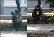 大學一對男女學生在學校偏僻的角落偷嘗禁果完整版