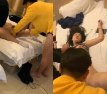 《百度雲泄密》大二女生酒吧被幾個猥瑣男灌醉帶回酒店玩4P