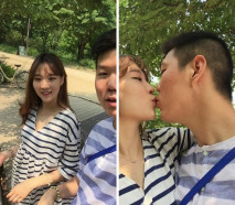 泄密流出 顏不錯的棒子美女和猥瑣男友外出旅遊開房做愛自拍